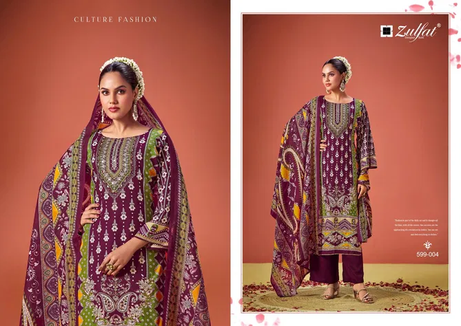 Aayat Vol 6 By Zulfat Fancy Printed Dress Material Surat Wholesale Market